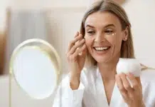 Best Habits for Reducing Eye Puffiness Naturally Middle age woman working towards reducing eye puffiness naturally. Photo vecteezy-medium