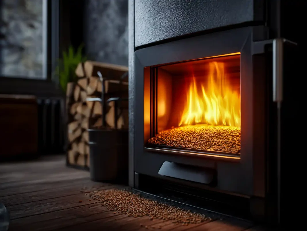 Modern indoor furnace to keep the home warm and cozy. Photo vecteezy-medium Modern indoor furnace to keep the home warm and cozy. Photo vecteezy-medium