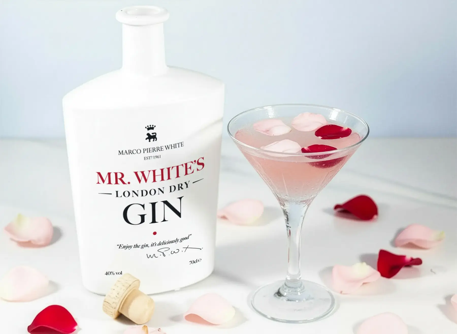 Rose Petal Martini, Marco Pierre White Cocktail. Photo @ Marco Pierre White Rose Petal Martini, Marco Pierre White Cocktail. Photo @ Marco Pierre White