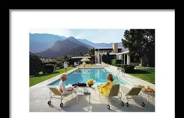 Slim Aarons Framed Prints: Bringing Mid-Century Glamour to Contemporary Interiors Slim Aarons Framed Prints, Pool Side Glamour. Photo source fineartamerica.com com