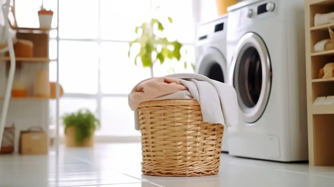 Structured laundry routines reduce household stress. Vecteezy-medium Structured laundry routines reduce household stress. Vecteezy-medium
