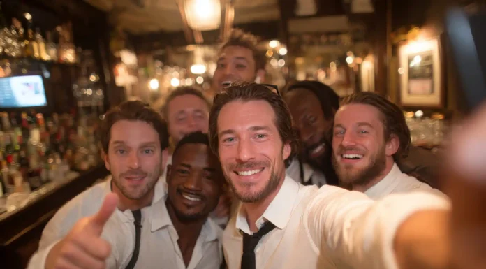 12 Prague Bachelor Party Activities Ranked: From Go-Kart Thrills to Beer Spas A group pf Prague friends celebrating a Bachelor Party. Photo vecteezy-medium