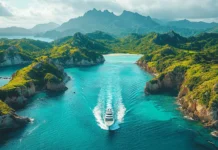 Discovering New Zealand’s South Island: Hiking and Scenic Road Trips Bay of islands New Zealand. Photo vecteezy-medium