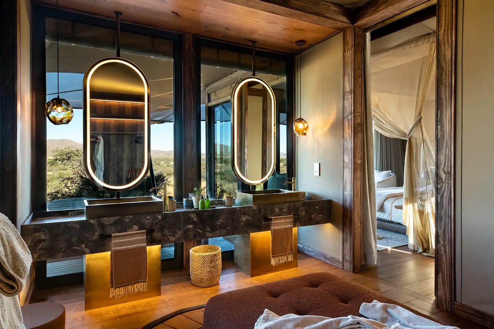 The bathroom is absolutely stunning. Photo courtesy of Tswalu | Andrew Morgan The bathroom is absolutely stunning. Photo courtesy of Tswalu | Andrew Morgan