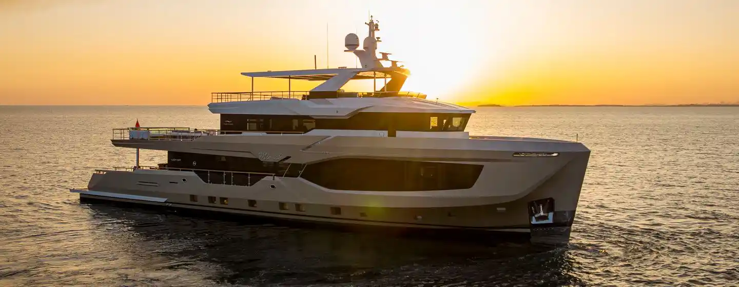 Numarine's 40MXP Explorer Yacht underway Numarine's 40MXP Explorer Yacht underway