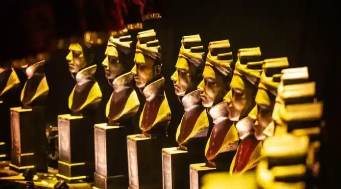 The Olivier Awards Celebrate 50 Years of Theatre Excellence The Olivier Award statues. Photo courtesy of Pamela Raith Photography