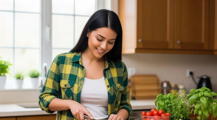 The Quiet Luxury of Eating Well: Why Calgary’s Highest Achievers Are Hiring Personal Dietitians A woman preparing healthy food to eat well. Vecteezy-medium