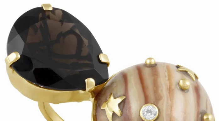 Modern Heirlooms: Jewelry’s New Language of Form and Meaning CCWW Designs-jicorite and smoky quartz ring
