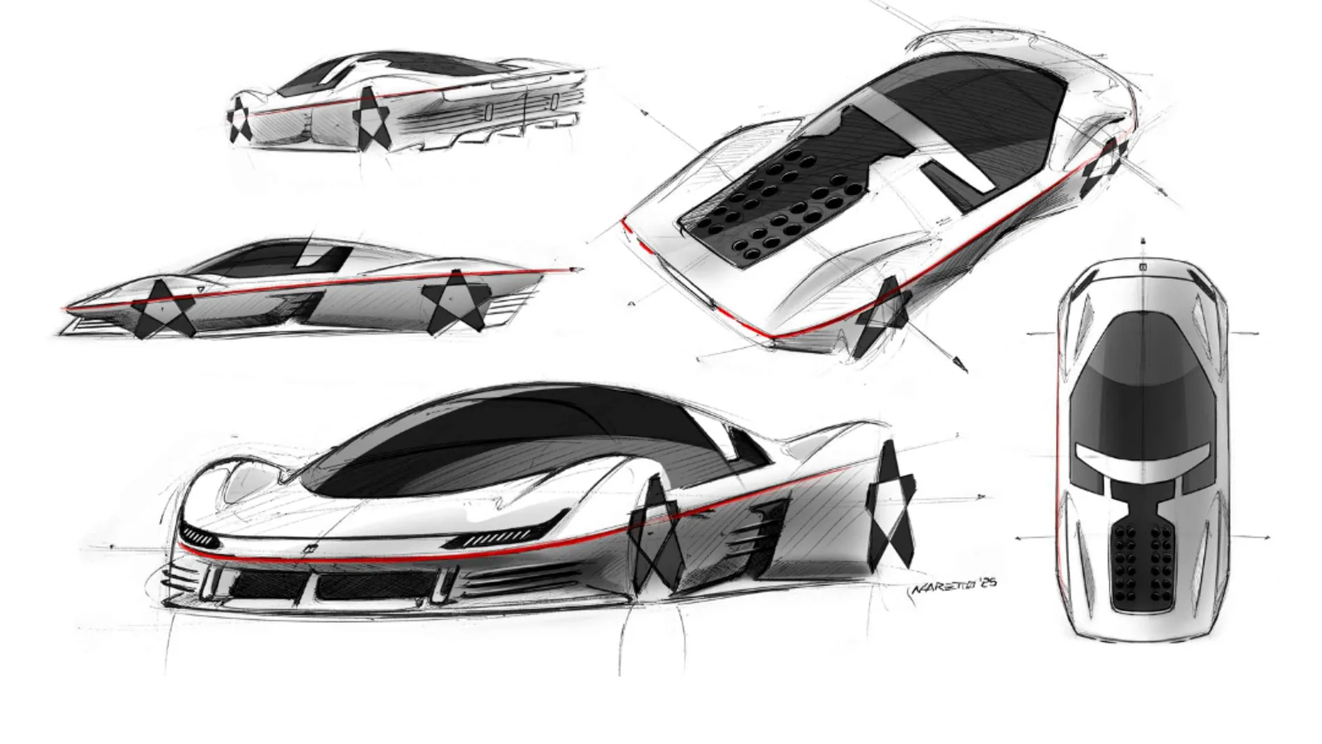 Gabriel Naretto Ferrari Concept by Gabriel Naretto