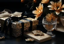 Luxe Gifts for Impossible People luxury gift box with gold decoration for impossible people. Vecteezy-medium