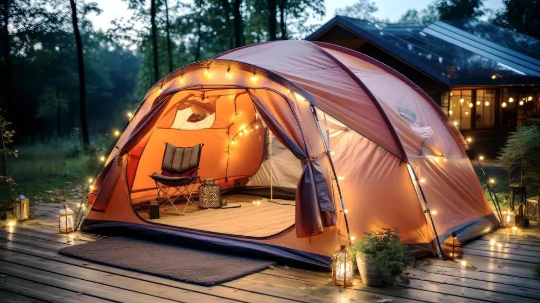 A Beautiful inflatable tent with PU5000mm Waterproof performance. Vecteezy-medium A Beautiful inflatable tent with PU5000mm Waterproof performance. Vecteezy-medium