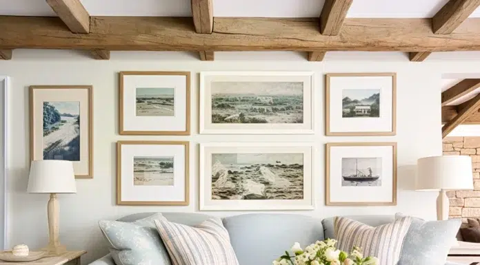 From Ocean Views to Shoreline Scenes: Large Coastal Art Styles Explained Beautiful Coastal art decor in a home. Vecteezy-medium