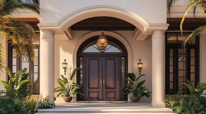 How Custom Entry Doors Elevate Luxury Homes and Curb Appeal Beautiful Custom Entry Door for your home. Vecteezy-medium
