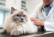 A Practical Guide to Cat Health Care and Healthy Nutrition Beautiful ragdoll cat getting health care and healthy nutrition. Vecteezy-medium