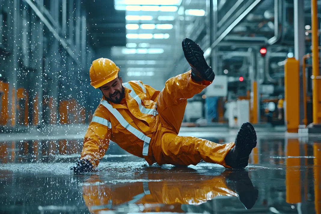 Industrial worker slip and falling at work. Vecteezy-medium Industrial worker slip and falling at work. Vecteezy-medium