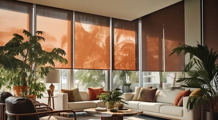 5 Best Smart Motorized Shades Installers in Manhattan: Costs, Brands & Pro Tips Interior Designed living room with motorized shades. Vecteezy-medium