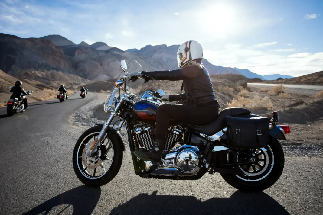 Man riding a motorcycle. Photo by Harley-Davidson on unsplash Man riding a motorcycle. Photo by Harley-Davidson on unsplash