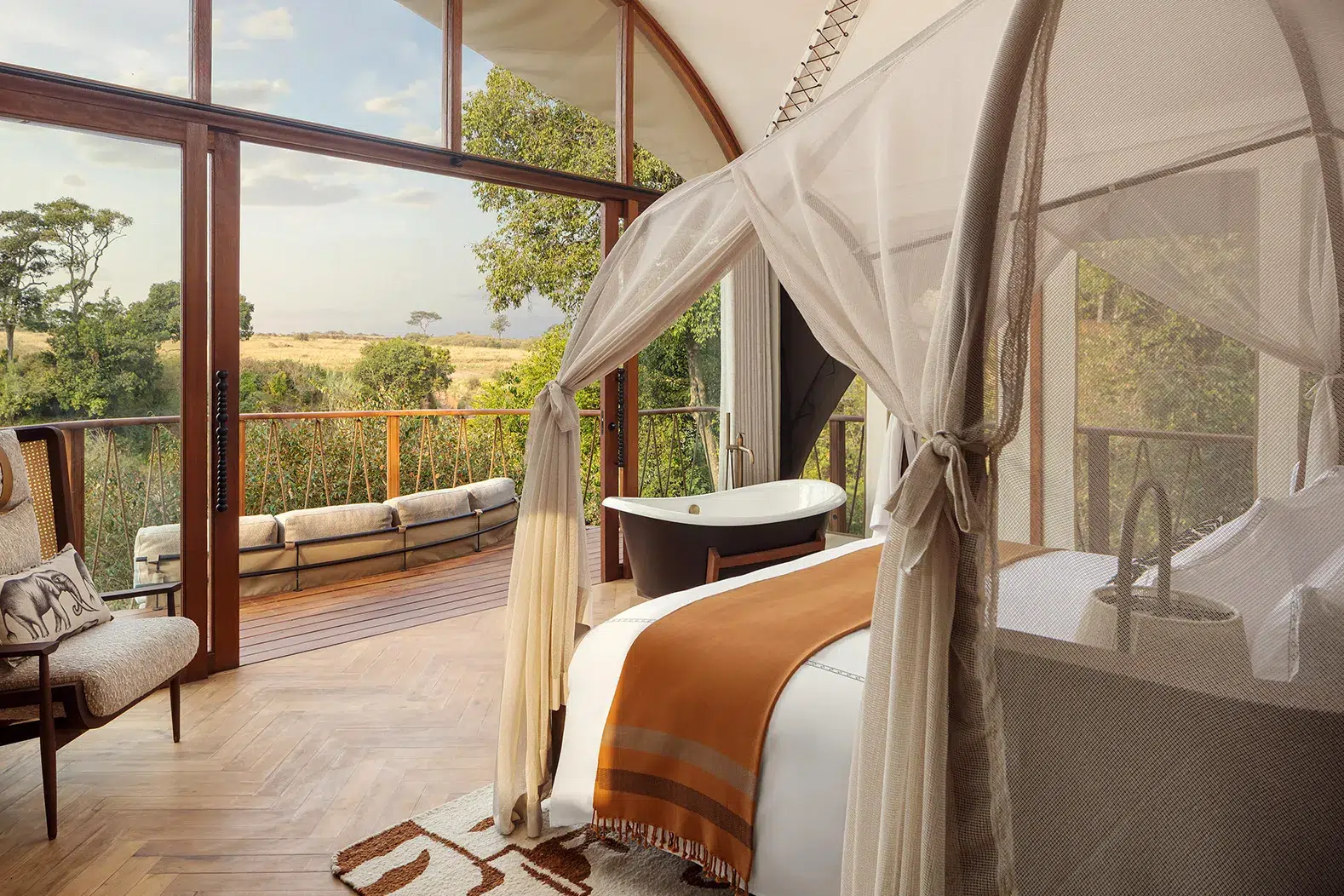Our one-bedroom suite. Photo courtesy of The Ritz-Carlton, Masai Mara Safari Camp Our one-bedroom suite. Photo courtesy of The Ritz-Carlton, Masai Mara Safari Camp