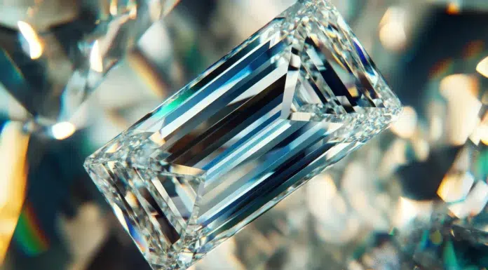 How Does Diamond Cut Affect Your Rose Gold Engagement Ring Sparkling Emerald cut diamond with spectacular clarity. Vecteezy-medium