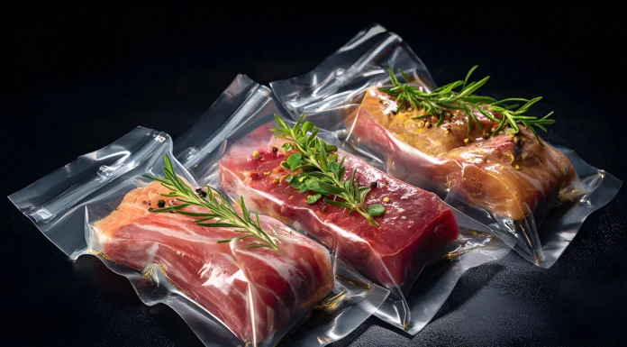 How Long Does a Typical Chamber Vacuum Sealing Cycle Take freshly vacuum sealed meat cuts using a chamber vacuum sealing. Vecteezy-medium