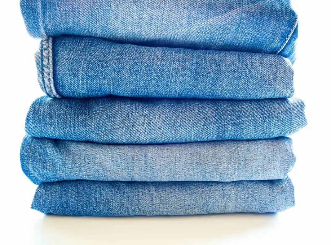 pile of blue jeans fabric texture. Vecteezy-medium