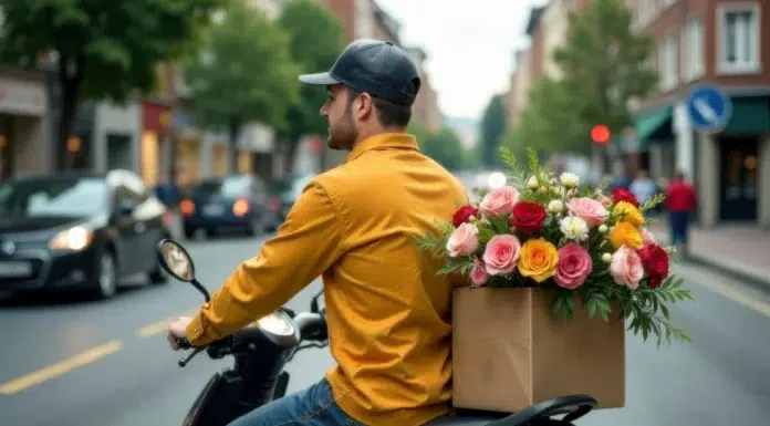 Step-by-Step Guide to Scheduling Flower Delivery in Seattle A man delivery Flowers in Seattle. Vecteezy-medium