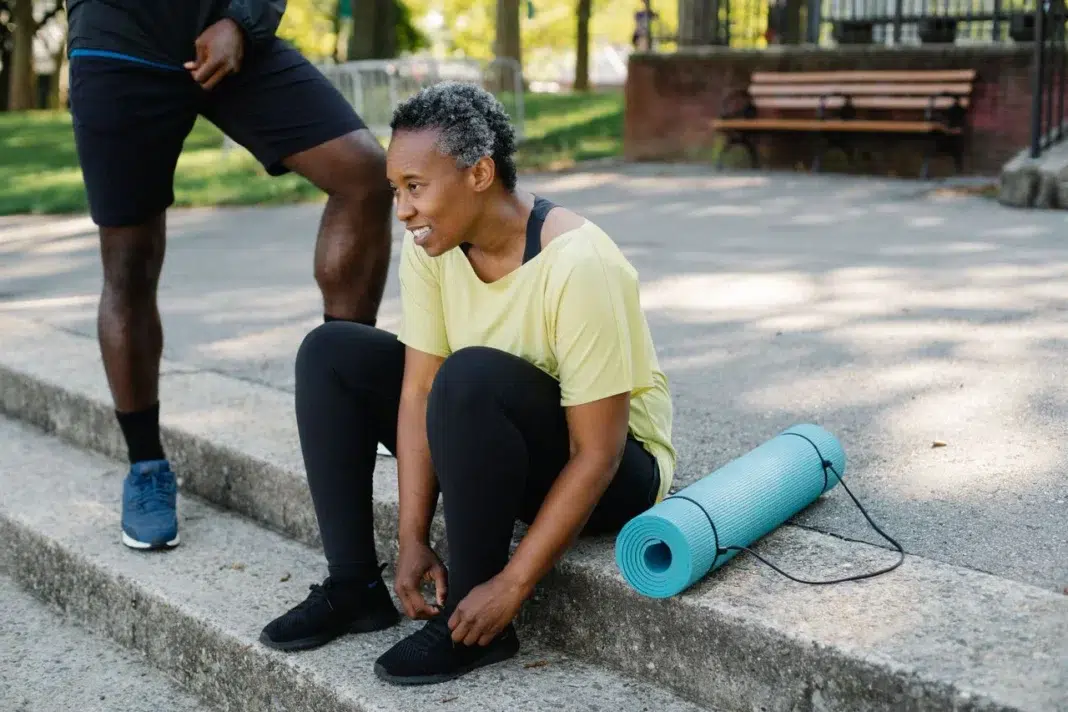An active adult stretching outdoors. Photo via pexels by Liliana Drew An active adult stretching outdoors. Photo via pexels by Liliana Drew