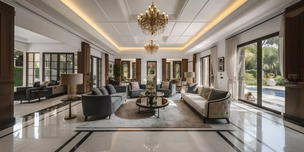 Beautiful luxury home interior. Vecteezy-medium An elegant luxury home interior