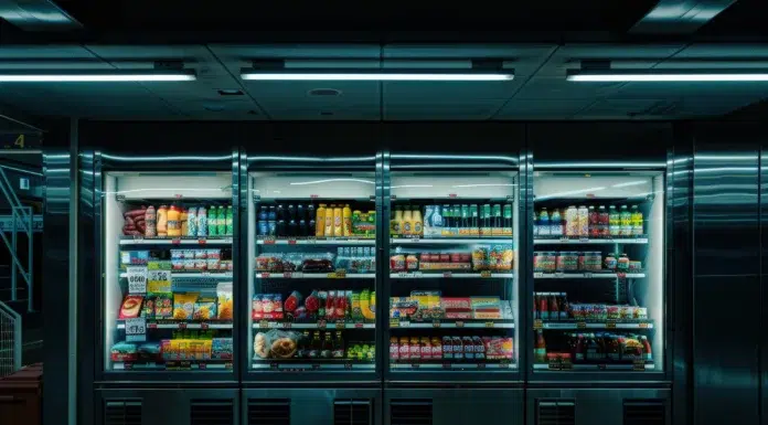 Choosing the Right Commercial Refrigerator: Beyond Basic Cooling Smart Commercial Refrigerator at a private store. Vecteezy-medium