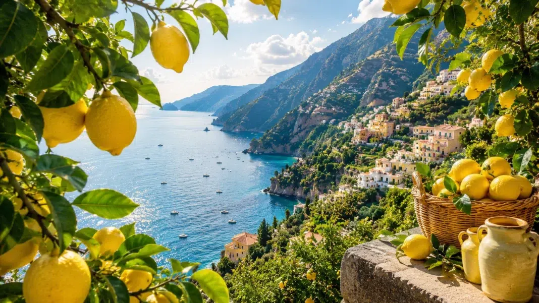 Amalfi Coast and Lemoncello. AI ChatGPT Image Amalfi Coast and Lemoncello. AI ChatGPT Image