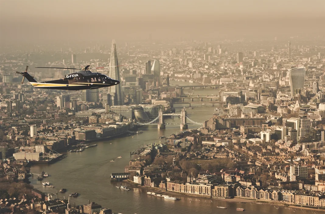 FlexJet flying over London FlexJet flying over London