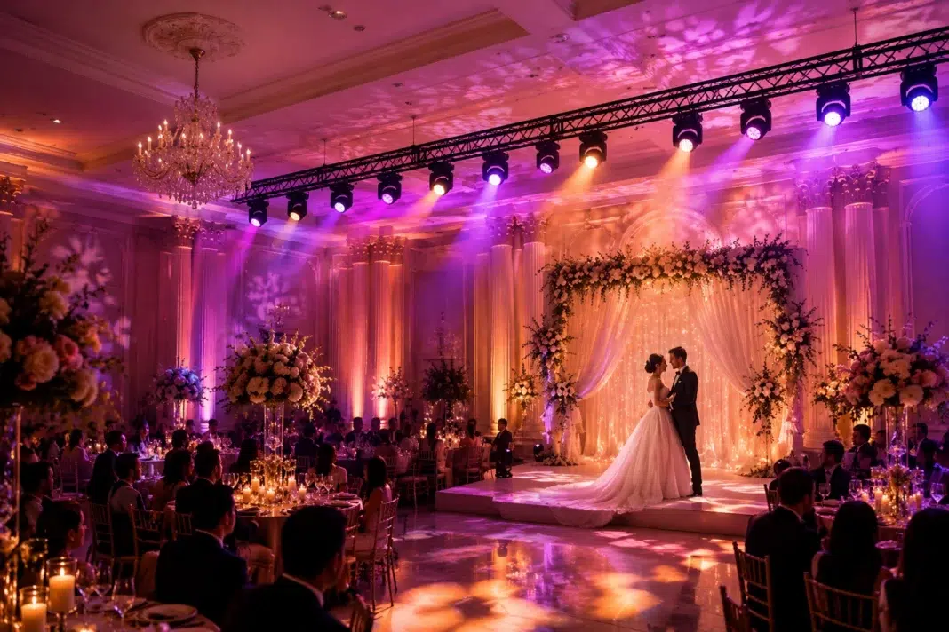 How LED PAR Lights Elevate Luxury Weddings and Events. AI ChatGPT Image How LED PAR Lights Elevate Luxury Weddings and Events. AI ChatGPT Image