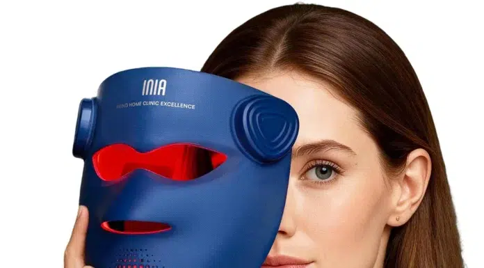 INIA GLOW 4D Wireless Led Mask Luxury Skincare Review INIA GLOW 4D wireless Led Mask. Source Amazon