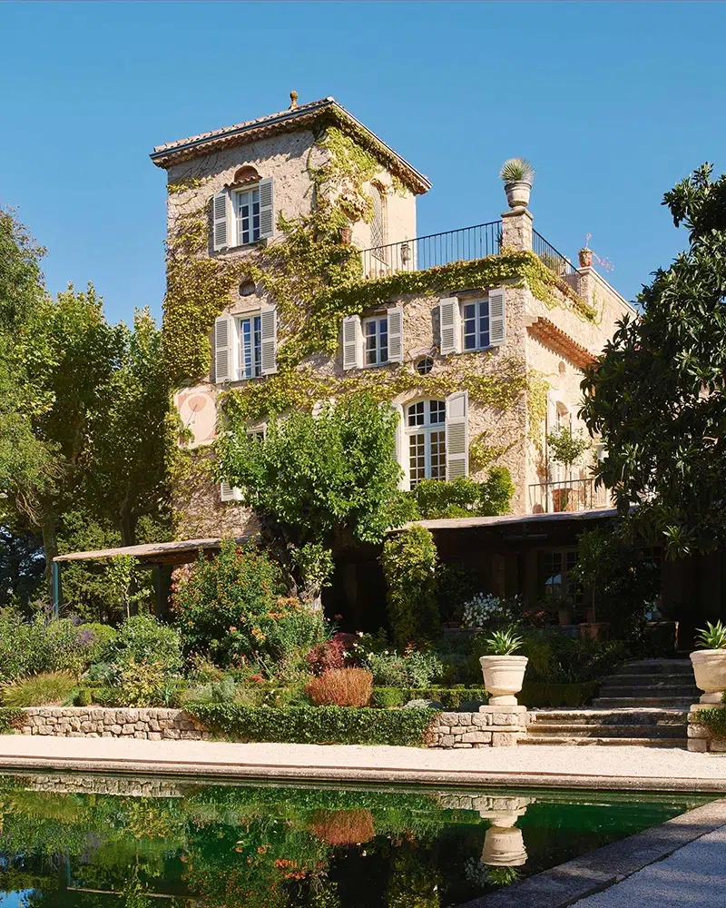 La Colle Noire estate and reflecting pool La Colle Noire estate and reflecting pool