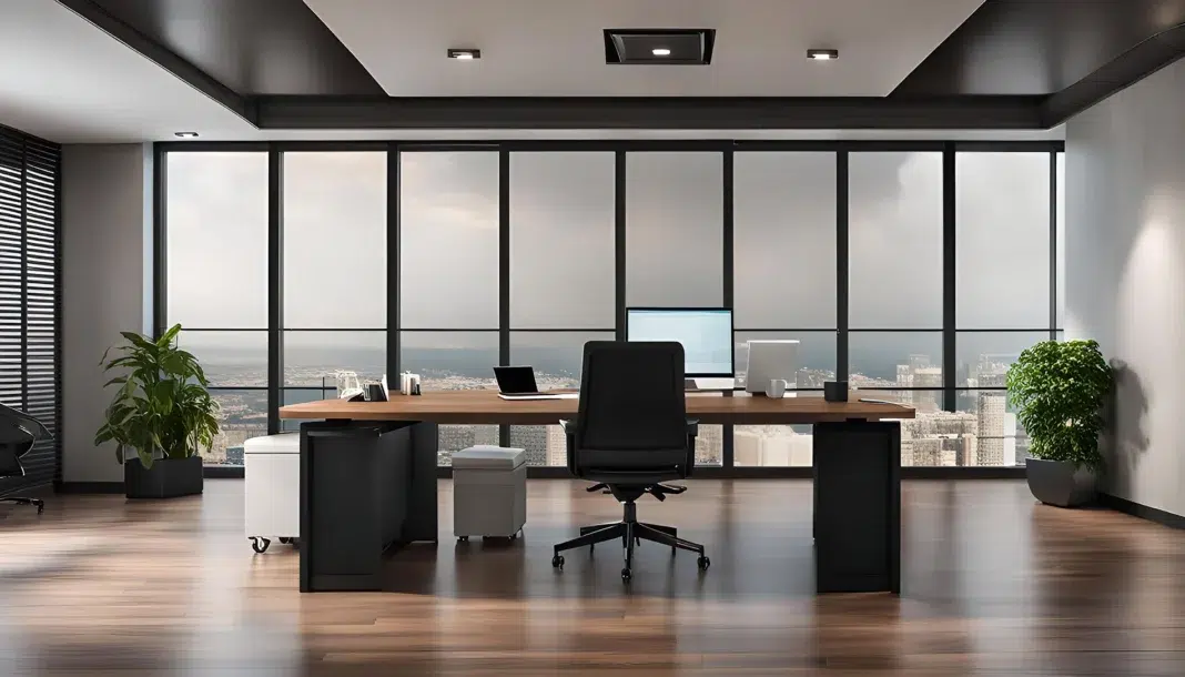 Modern Executive Desk Setup. Vecteezy-medium Modern Executive Desk Setup. Vecteezy-medium