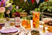 Is Wild Spritz Britain’s Next Great Summer Drink? Pimm’s summer cup served with fruit at an outdoor garden table