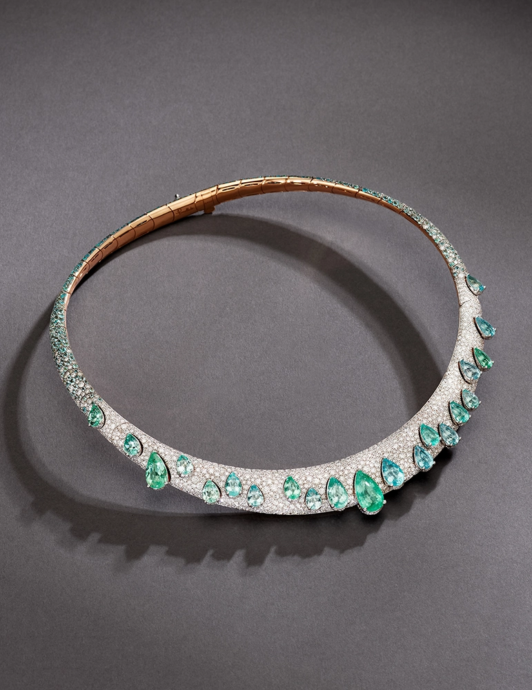 Pomellato Stile Libero High Jewelry Drops of Paraiba Necklace Pomellato Stile Libero High Jewelry Drops of Paraiba Necklace