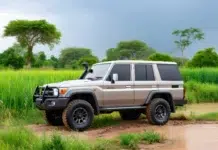 Inside Toyota’s Premium Lineup: The Brand’s Most Expensive Cars in 2026 Toyota Land Cruiser driving off the road. Vecteezy-medium