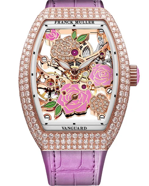 Franck-Muller-Vanguard-Rose-Skeleton Franck-Muller-Vanguard-Rose-Skeleton