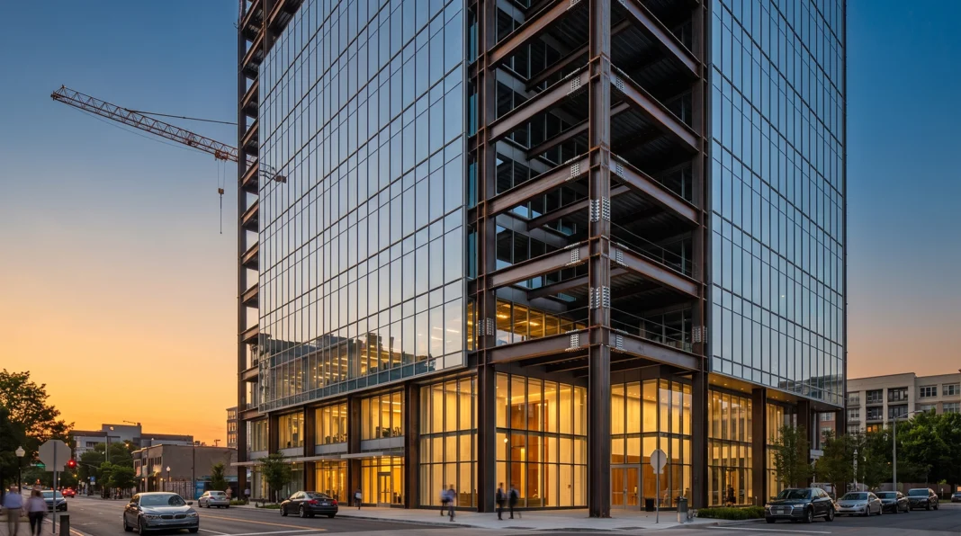 Seismic-resilient steel moment frame supporting a luxury glass tower Seismic-resilient steel moment frame supporting a luxury glass tower