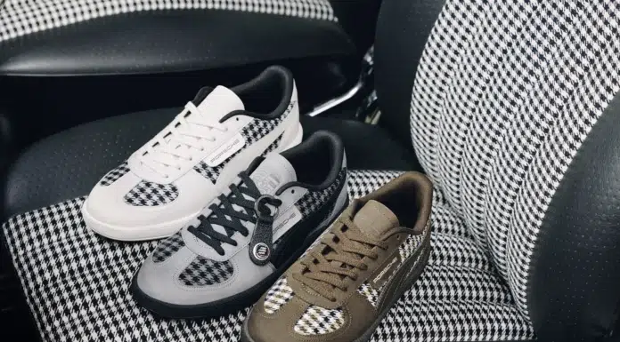 PUMA x Porsche Puts Pepita Back in Fashion PUMA x Porsche Pepita sneakers inside a classic Porsche
