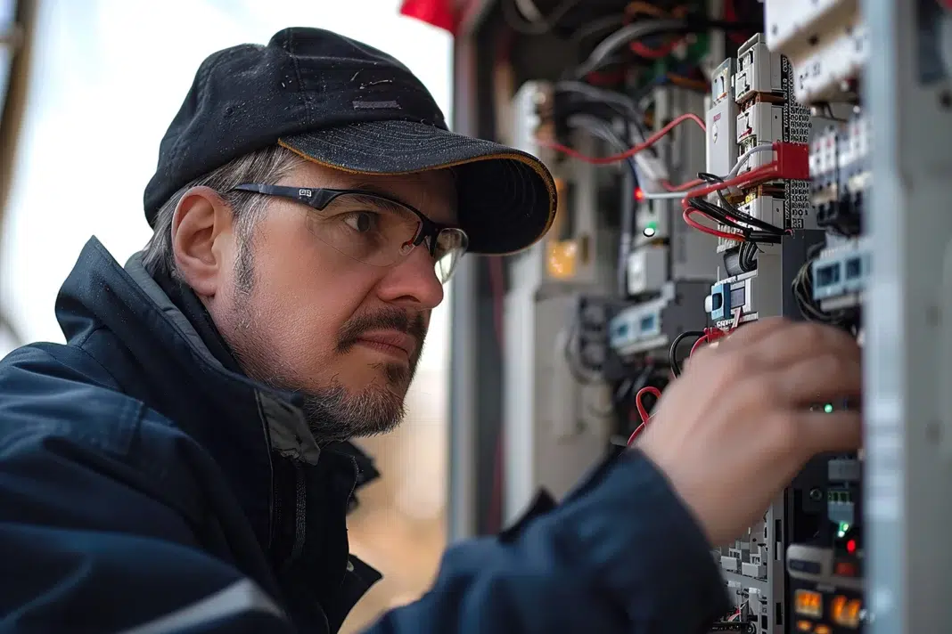 An Electrician making your home safer. Vecteezy-medium An Electrician making your home safer. Vecteezy-medium