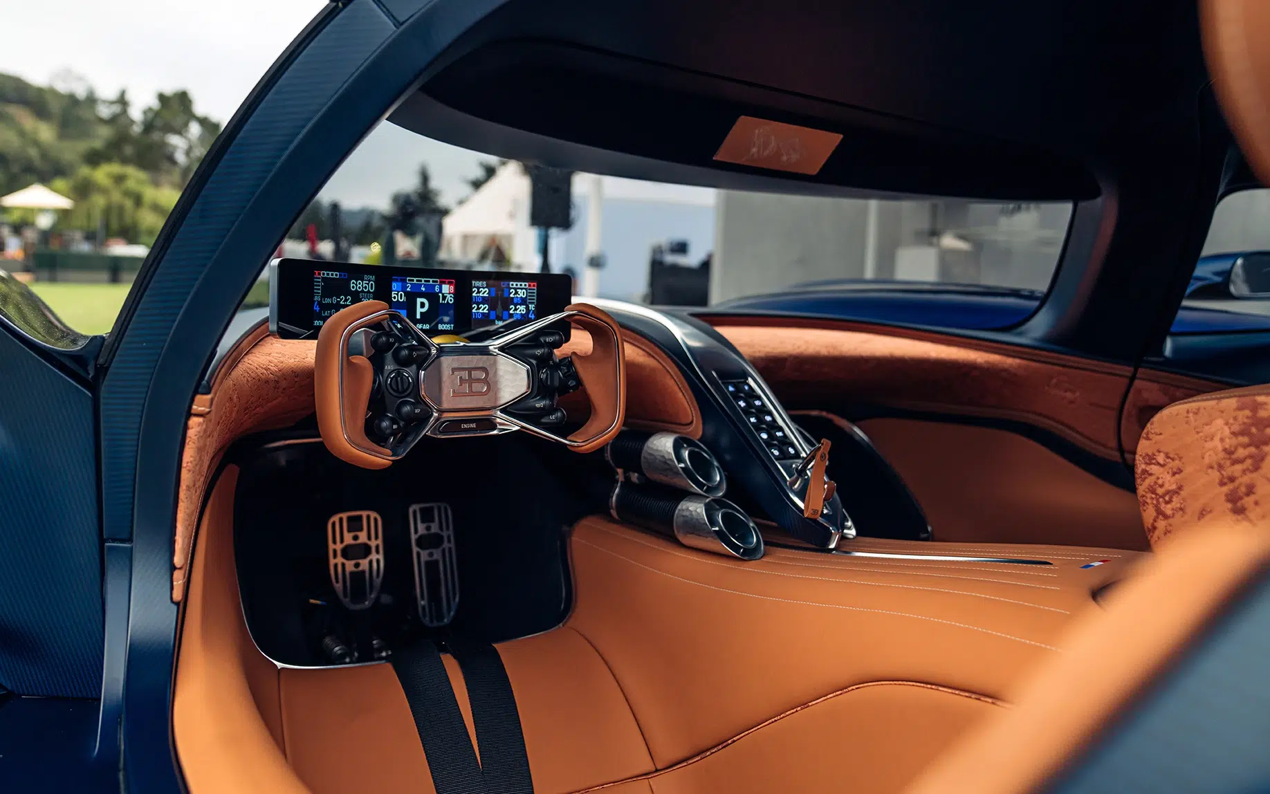 Bugatti Destrier at The Quail interior Bugatti Destrier at The Quail interior