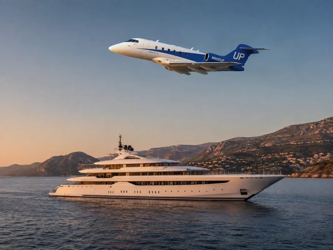 Collaboration between Wheels Up and Fraser Yacht. Concept Image via ChatGPT Collaboration between Wheels Up and Fraser Yacht. Concept Image via ChatGPT