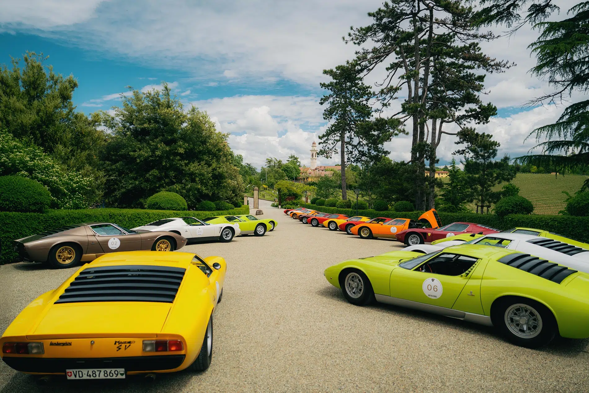 Lamborghini Miuras at Pebble Beach Lamborghini Miuras at Pebble Beach