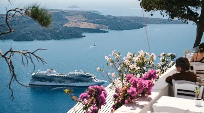 Why Oceania Cruises Is Betting on the Art of Slow Travel Oceania Cruise, A Vista Exterior Europe Greece Santorini