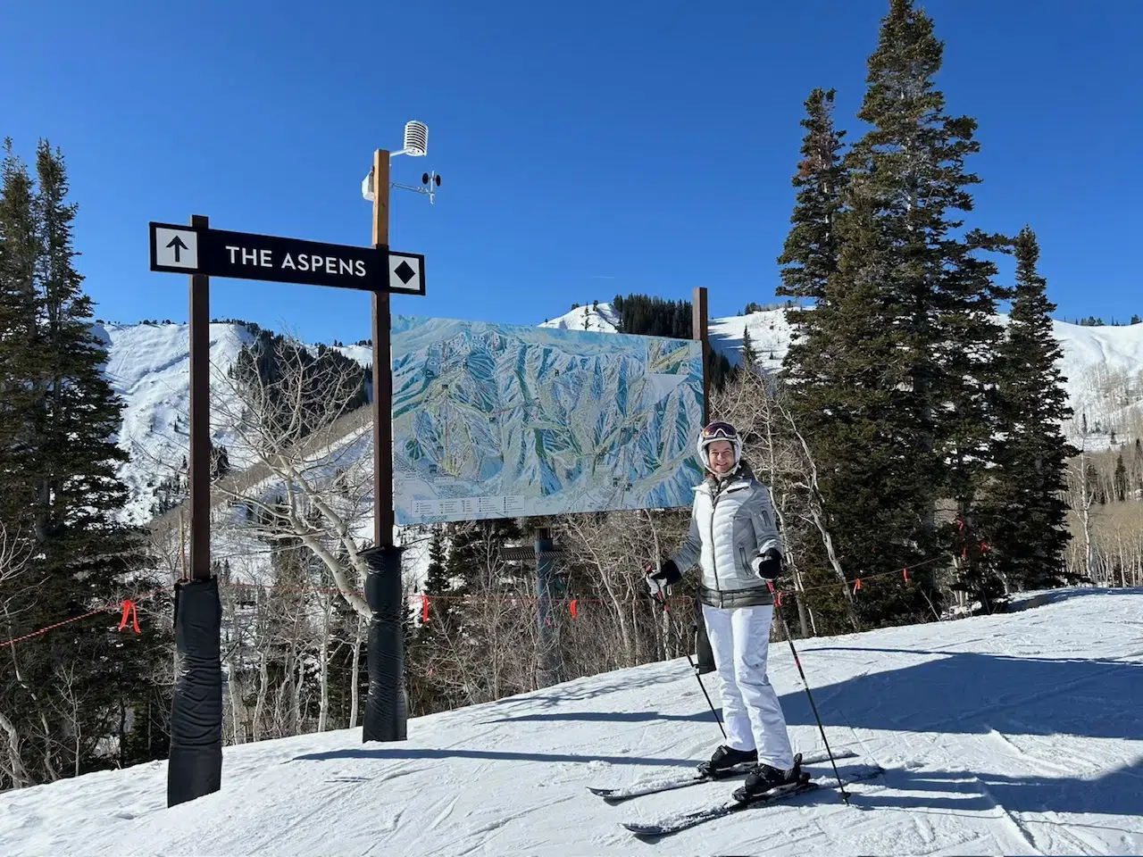 Priscilla skiing in Park City Utah Priscilla skiing in Park City Utah