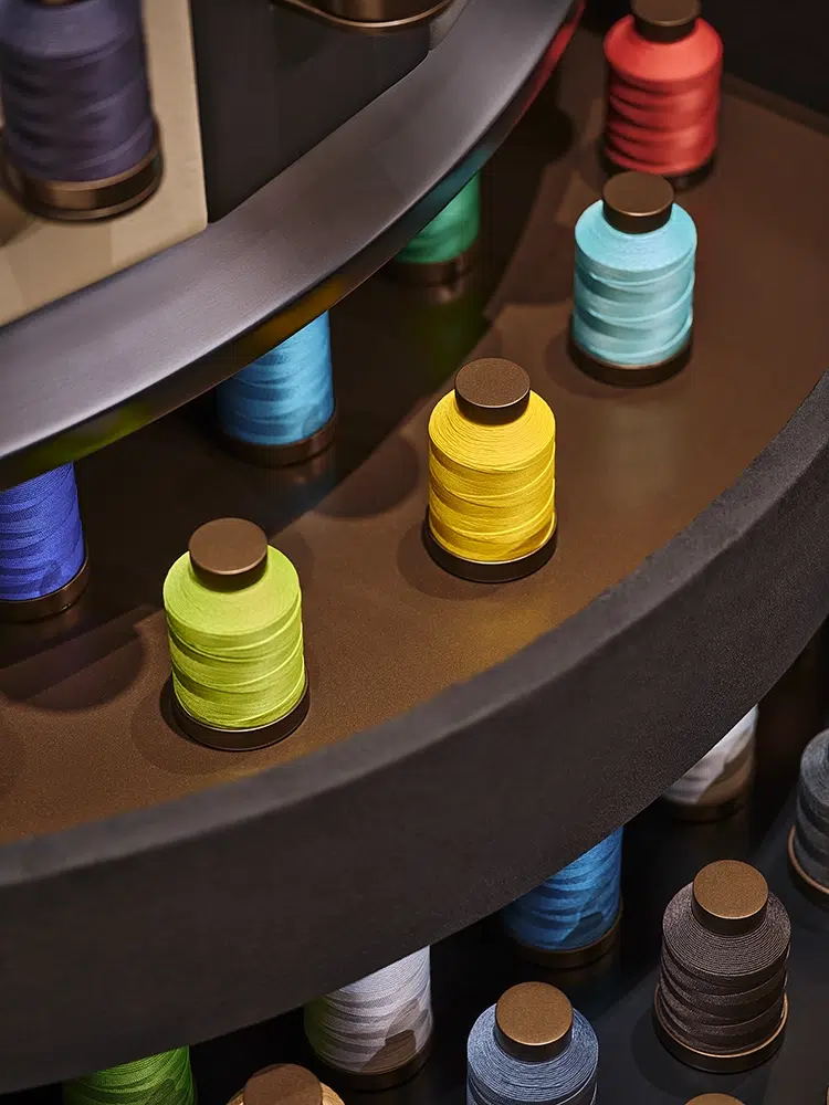 Bentley bespoke colored thread samples for personalization Bentley bespoke colored thread samples for personalization