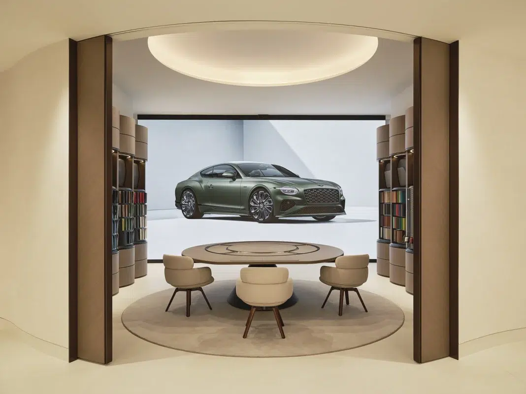 Bentley luxury showroom Atelier at Jack Barclay London Bentley luxury showroom Atelier at Jack Barclay London