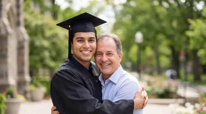 Smart Tips for Dad’s Guiding College Housing Dads guiding college housing for his son. Vecteezy-medium